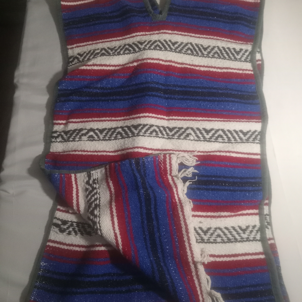 Colorful Striped Poncho
